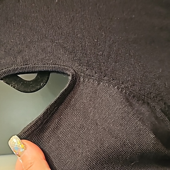 Frank Lyman Black and Gold Cold Shoulder Sweater - Picture 4 of 7